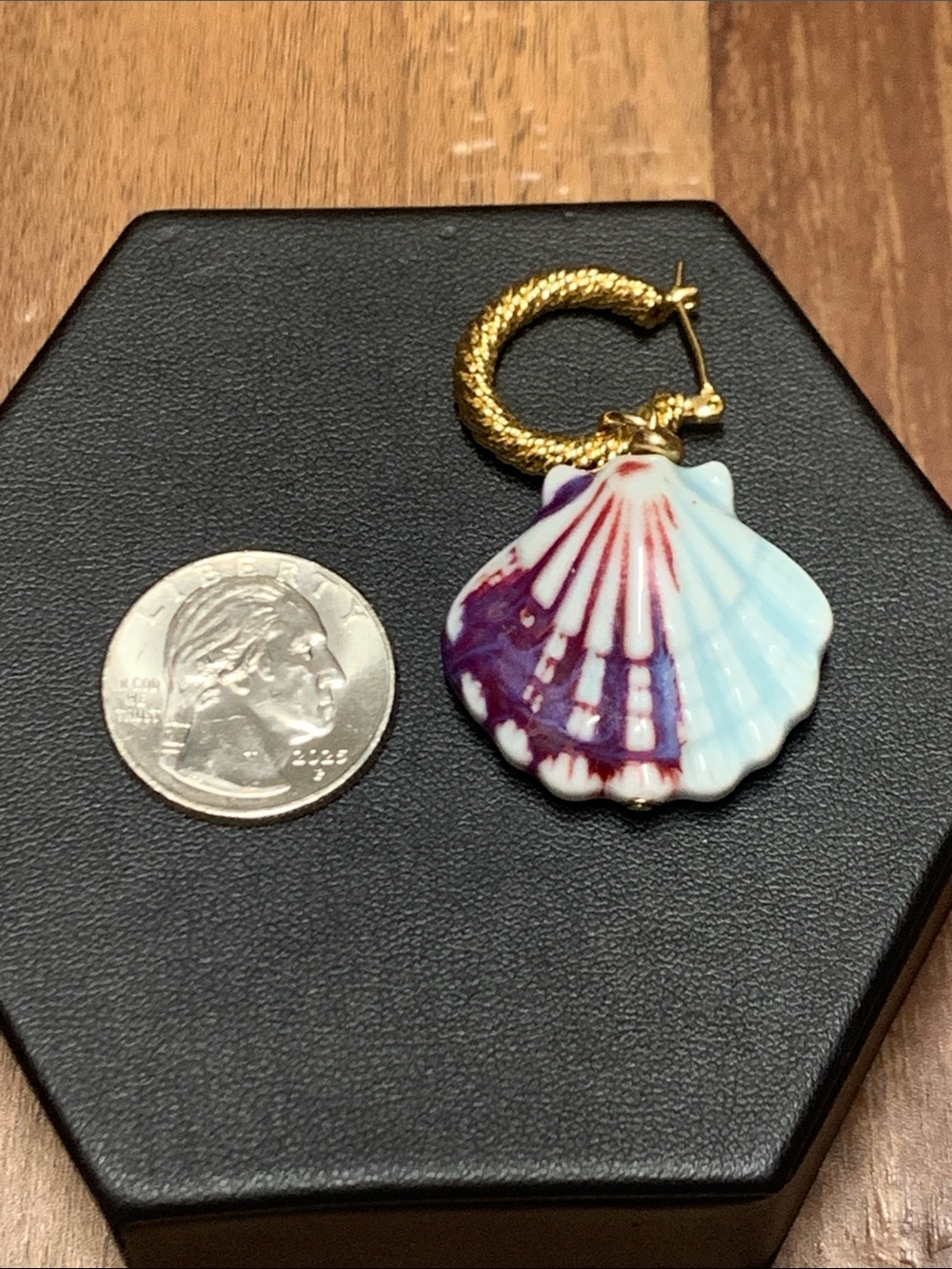 Glass Shell Earrings - Picture 3 of 3